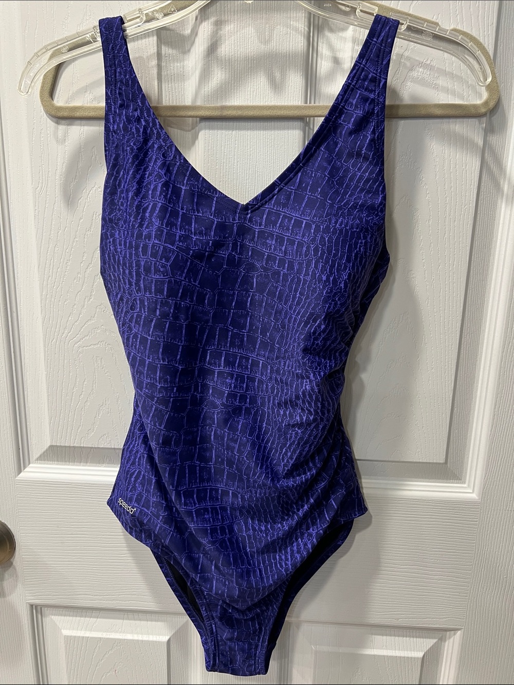 Speedo Deep Violet Textured One-Piece Swimsuit